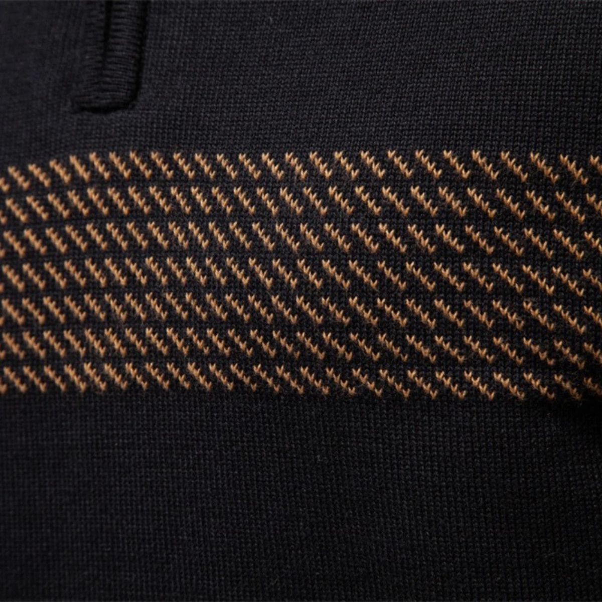 Warm Mens Half Zip Wool Sweater