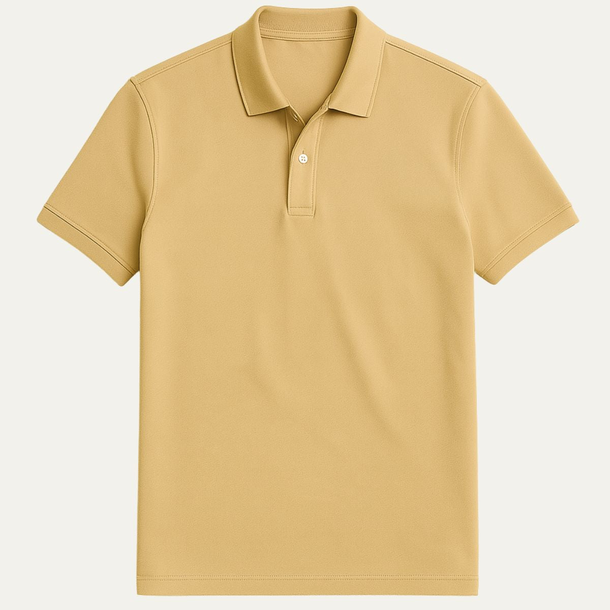 Classic White Mens Polo Shirt - Elegant Preppy Style