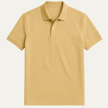 Classic White Mens Polo Shirt - Elegant Preppy Style