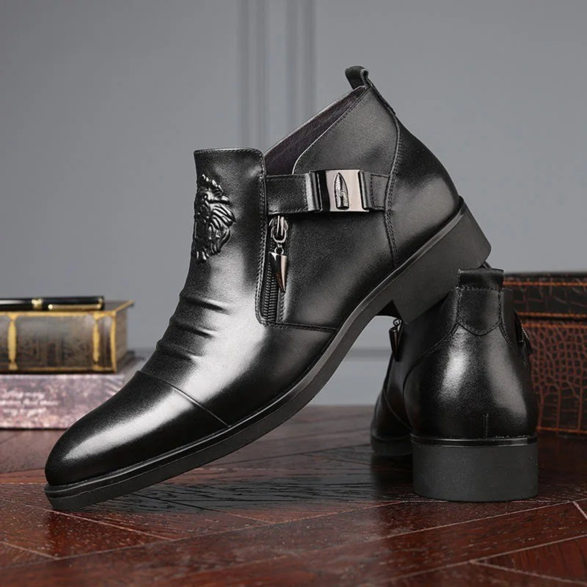 Classic Men's Leather Pointed Toe Boots