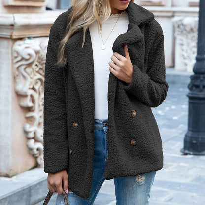 Classic Double-Breasted Wool Coat