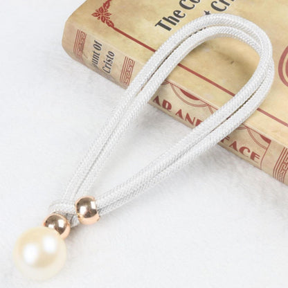 Luxurious White 2-Piece Pearl Curtain Tieback Set