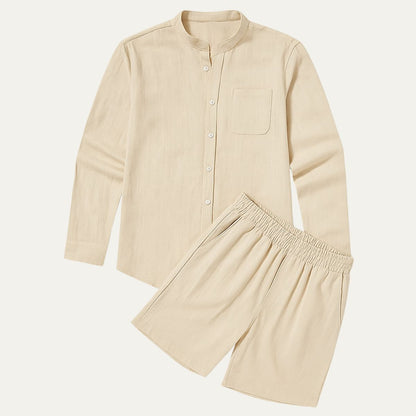 Lightweight Summer Mens Linen Shirt Set - Nocini