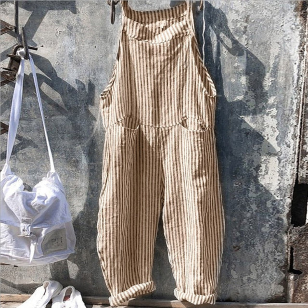 Comfortable Women's Gingham Wide Leg Jumpsuit