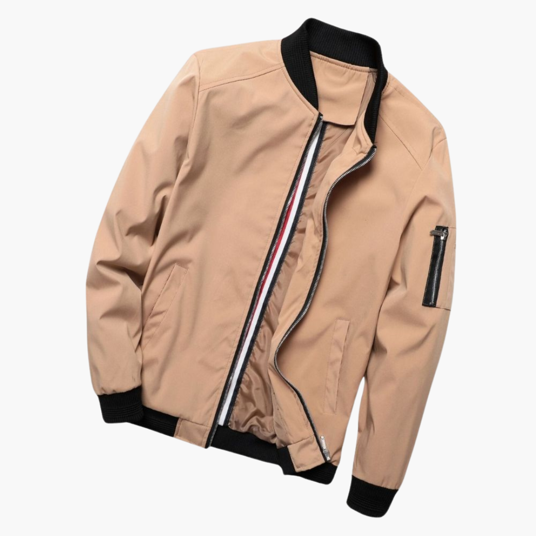 Slim Fit Mens Bomber Jacket - Comfortable & Water Resistant