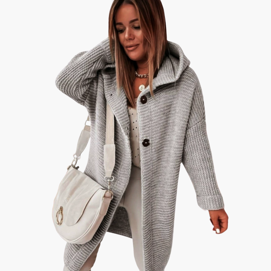 Ladies Open Front Hoodie Sweater