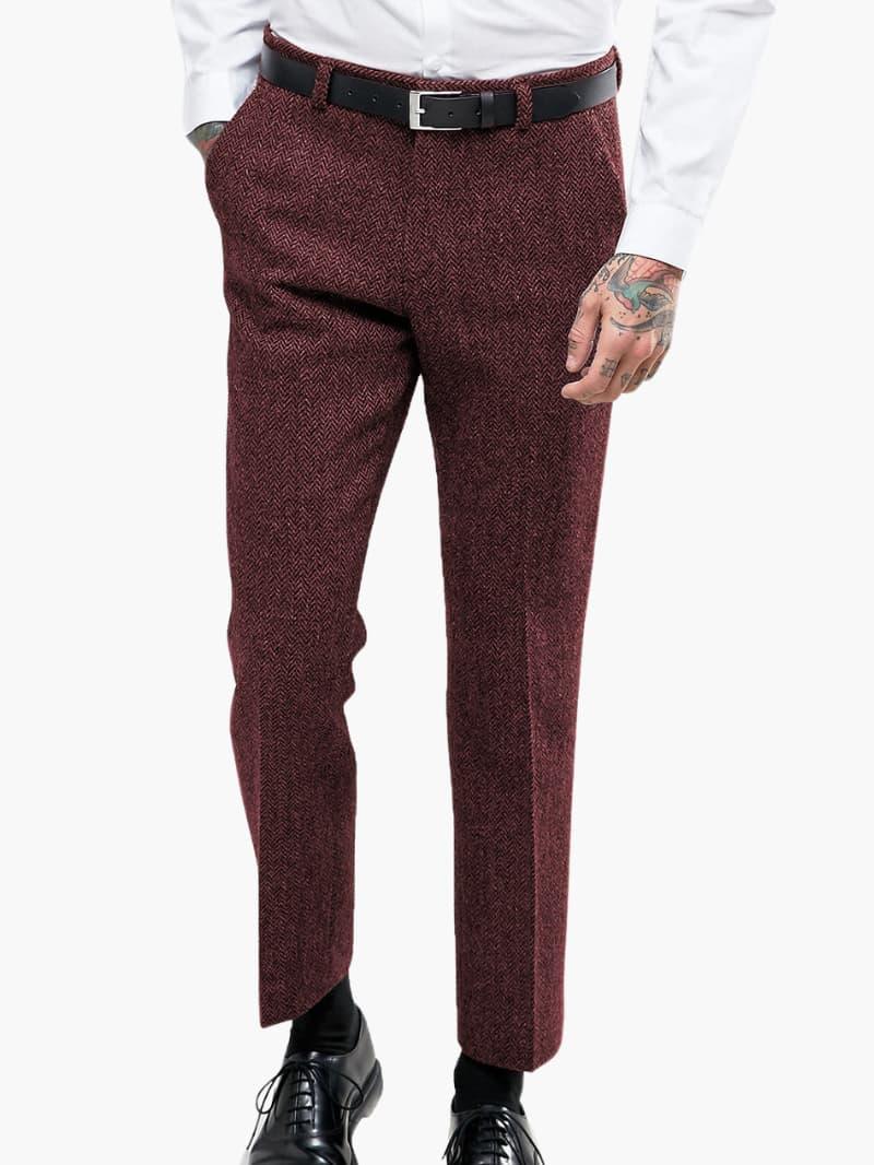 Classic Wool Pants for Men - Comfortable Slim Fit