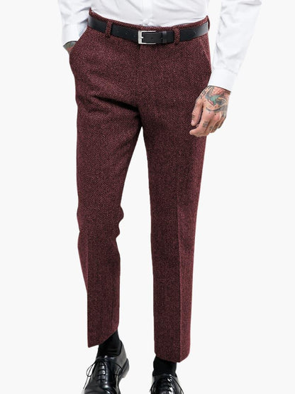 Classic Wool Pants for Men - Comfortable Slim Fit