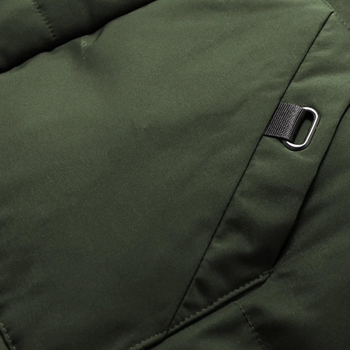 Warm Men's Puffer Parka Jacket with Pockets