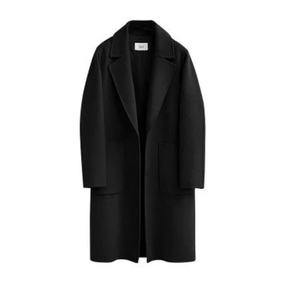 Classic Long Wool Trench Coat for Women