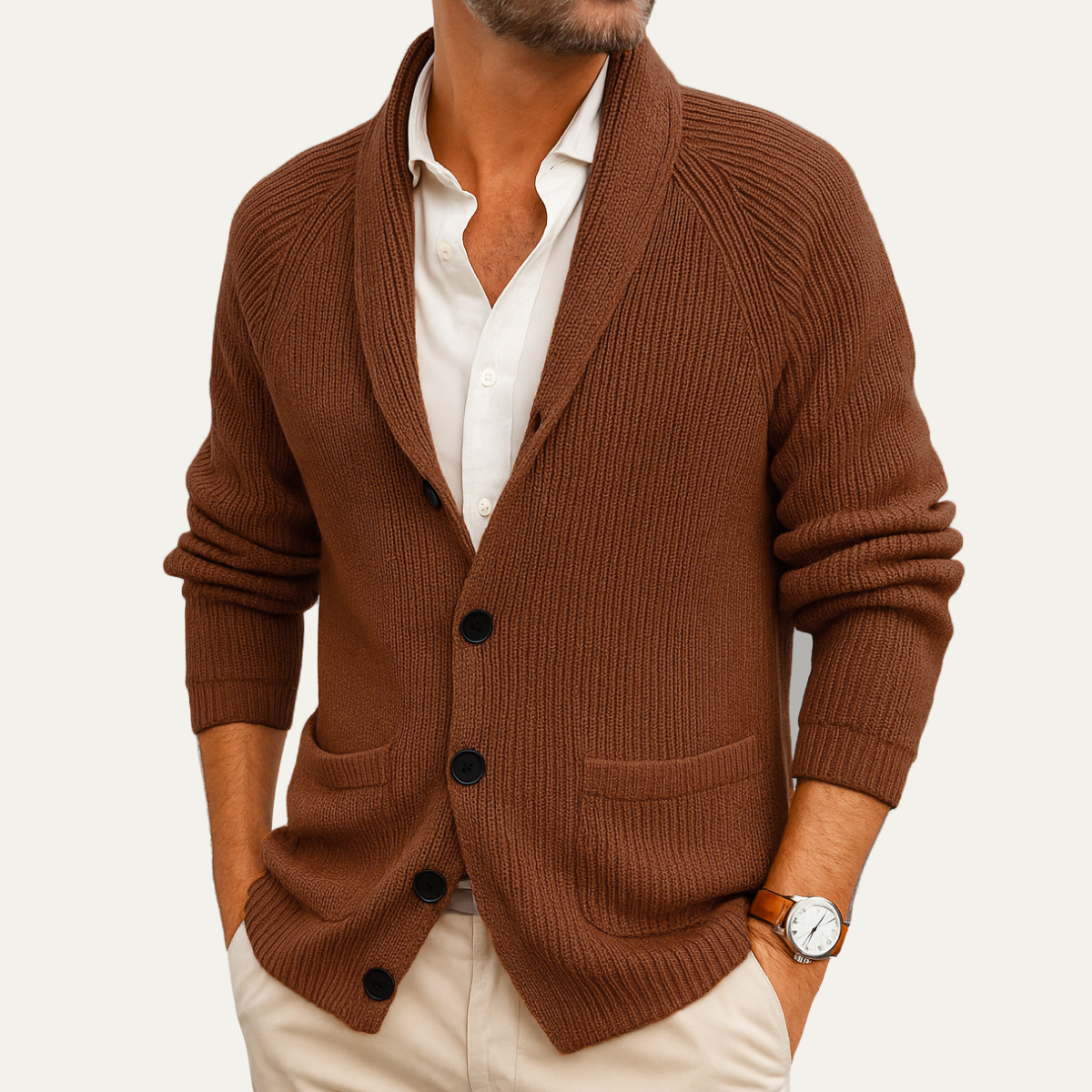 Classic Men's Knit Button Cardigan Sweater