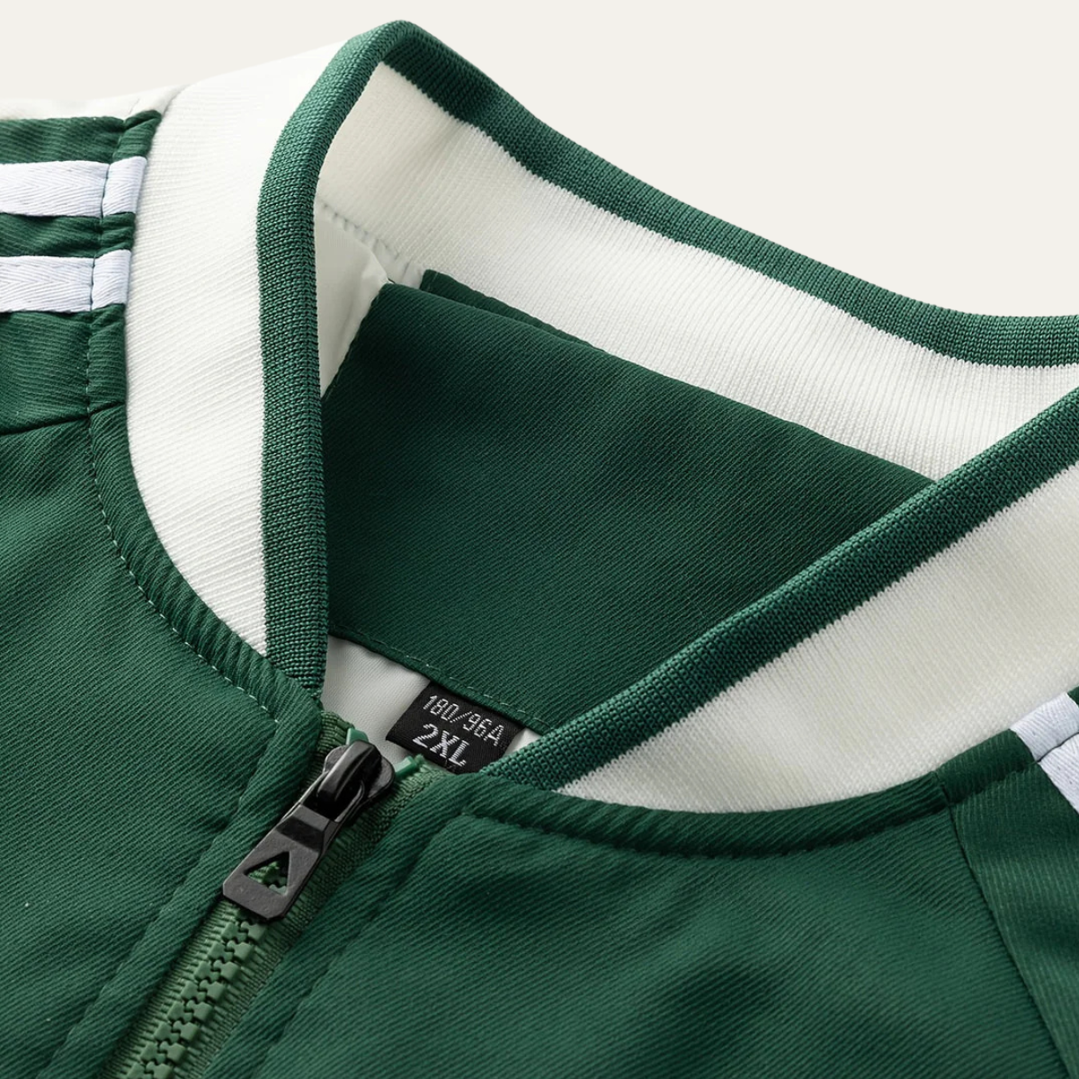 Men's Sporty Zip Up Running Jacket with Striped Arms