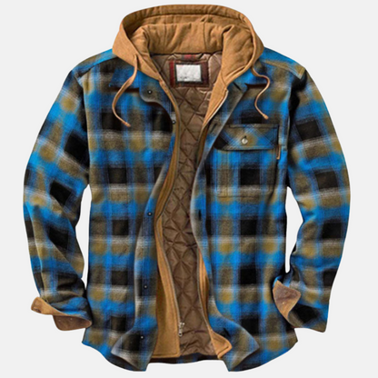 Warm Plaid Insulated Shirt Jacket
