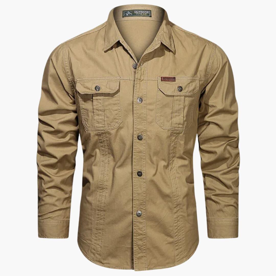 Relaxed Fit Cargo Long Sleeve Shirt