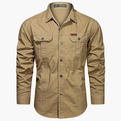 Relaxed Fit Cargo Long Sleeve Shirt