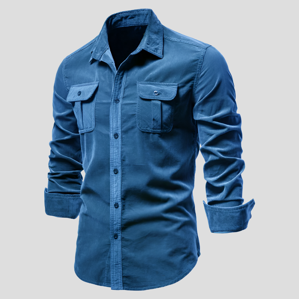 Classic Textured Button Down Shirt for Men