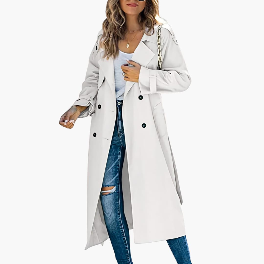 Classy Women's Belted Raincoat On Sale