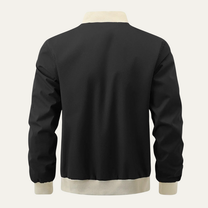 Relaxed Fit Men's Zipper Bomber Jacket