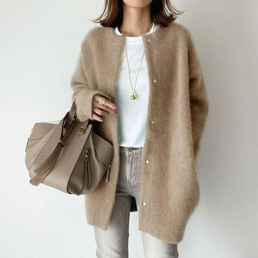 Soft Women's Knit Button Cardigan