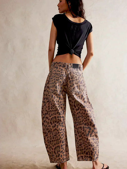 Fashionable Leopard Skinny Jeans