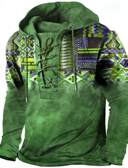 Classic Ethnic Mens Pullover Hoodie