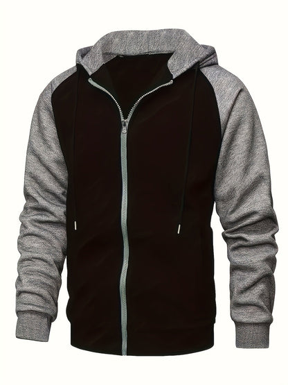 Men's Casual Zip Up Hooded Sweatshirt