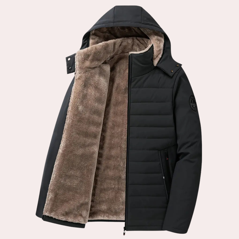 Warm Mens Quilted Puffer Coat