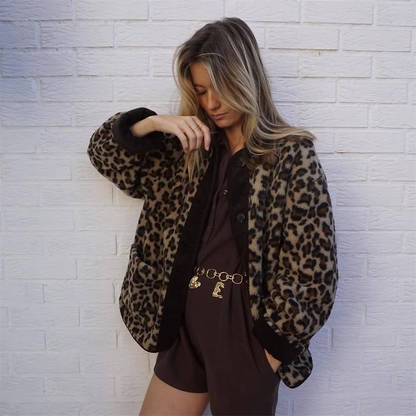 Fashionable Ladies Leopard Coat | Fall