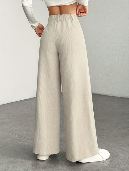 Comfortable High Waisted Wide Leg Pants