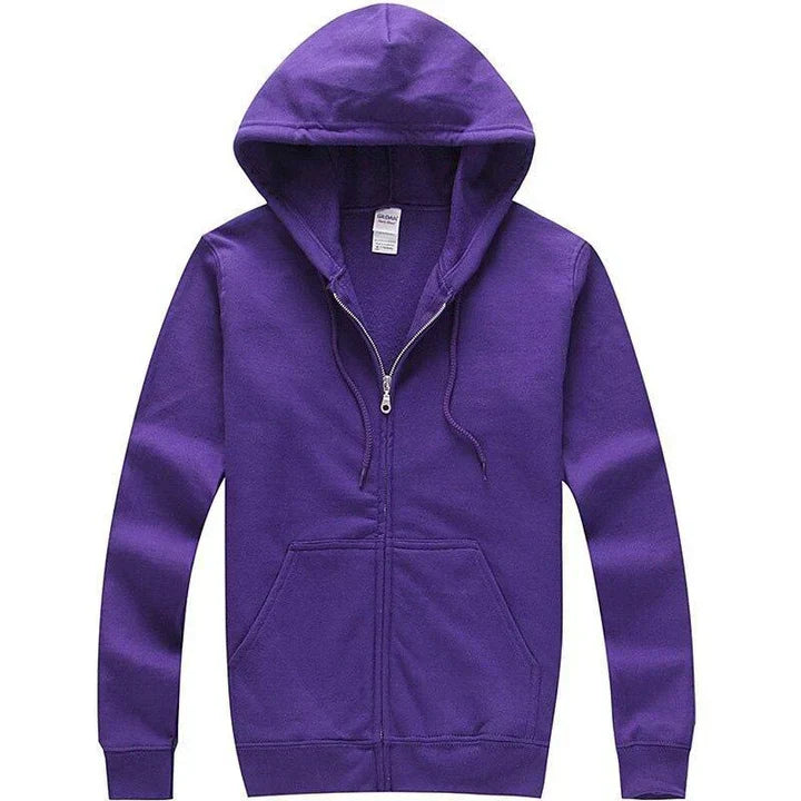Relaxed Fit Zipper Hoodie for Men