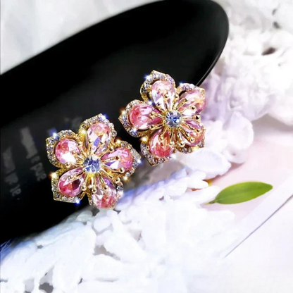 Shining Silver Earrings with Cubic Zirconia