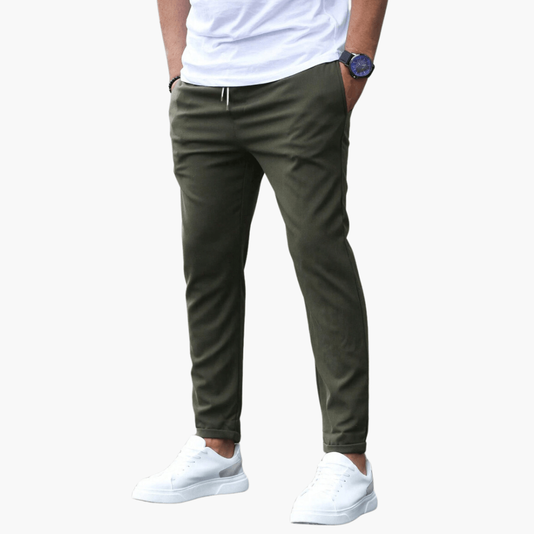 Men's Slim Fit Elastic Waist Pants