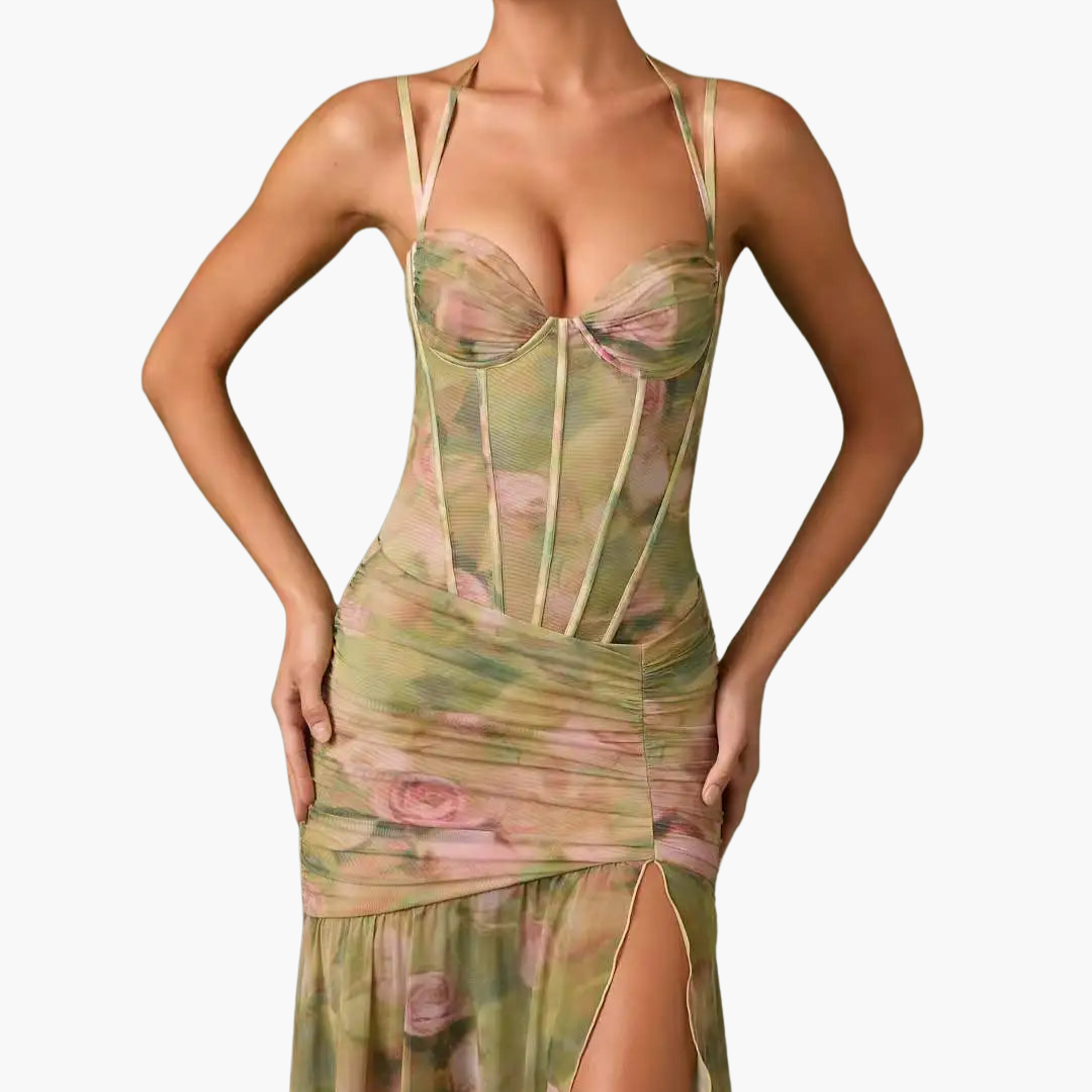 Floral Print Wrap Dress for Women