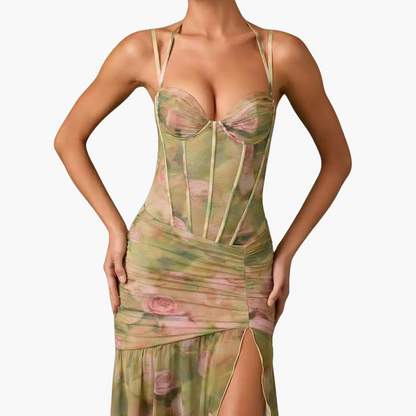 Floral Print Wrap Dress for Women