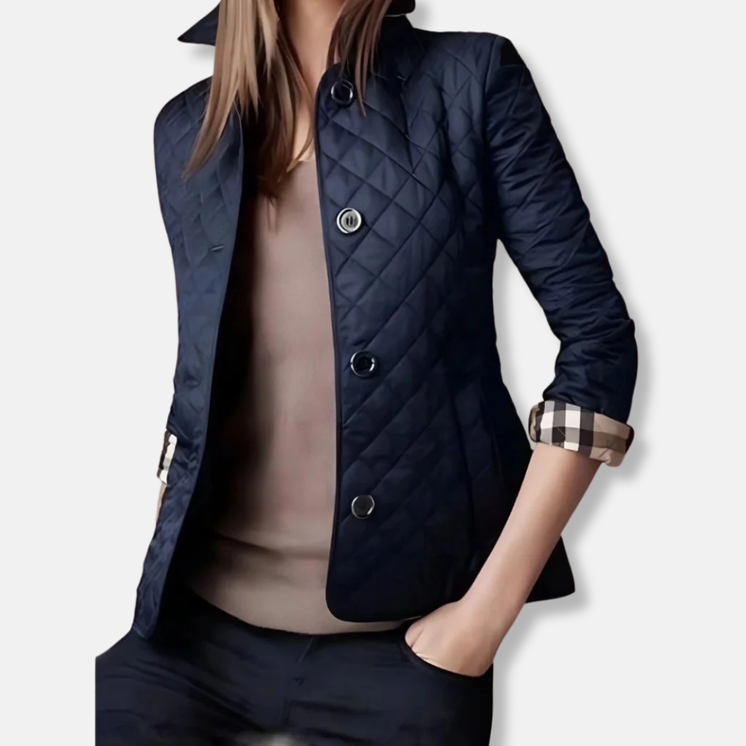Slim Fit Women's Padded Coat with Button Front