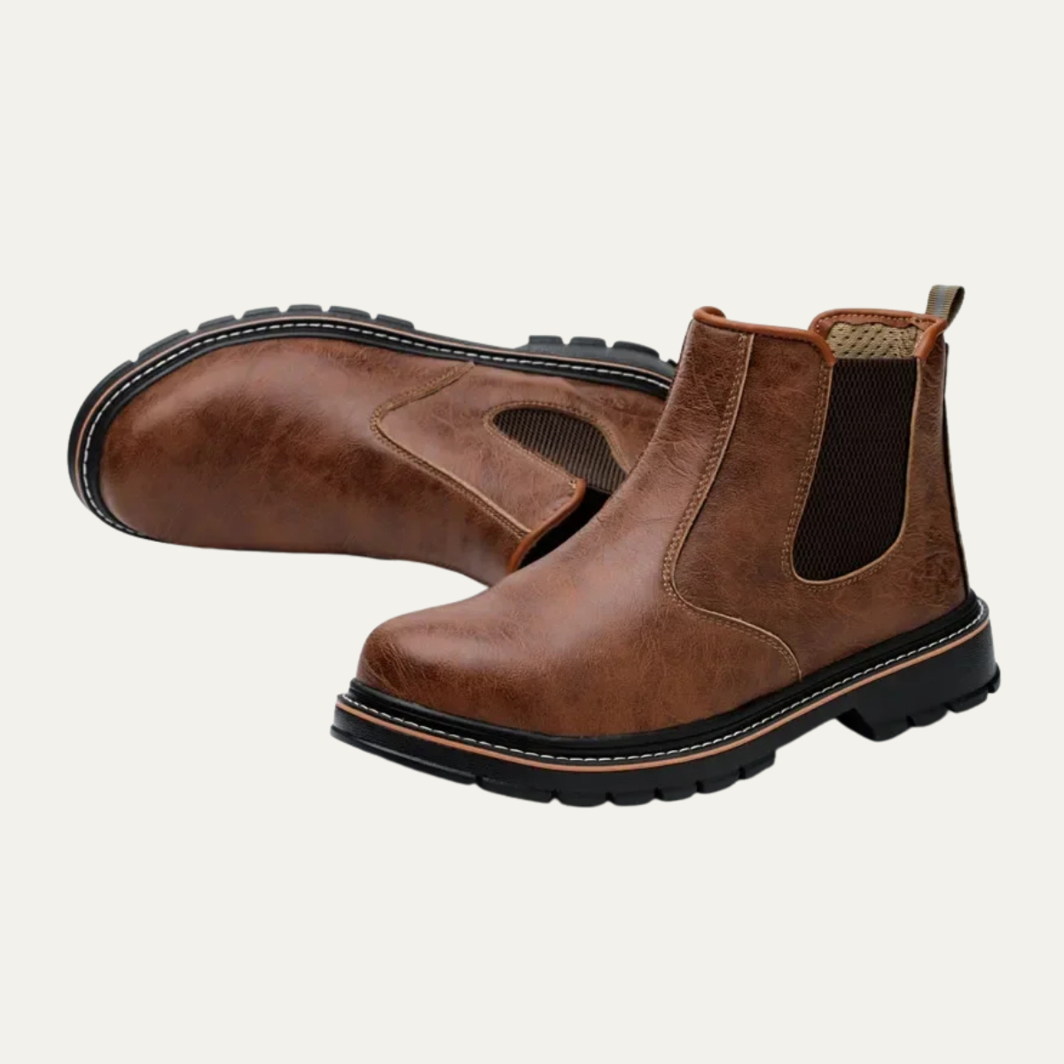 Waterproof Steel Toe Men's Work Slip On Boots