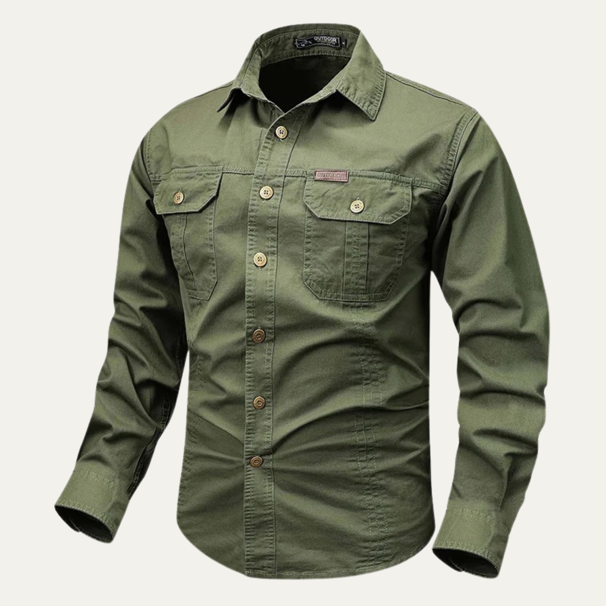 Rugged Men's Combat Shirt with Storage Pockets