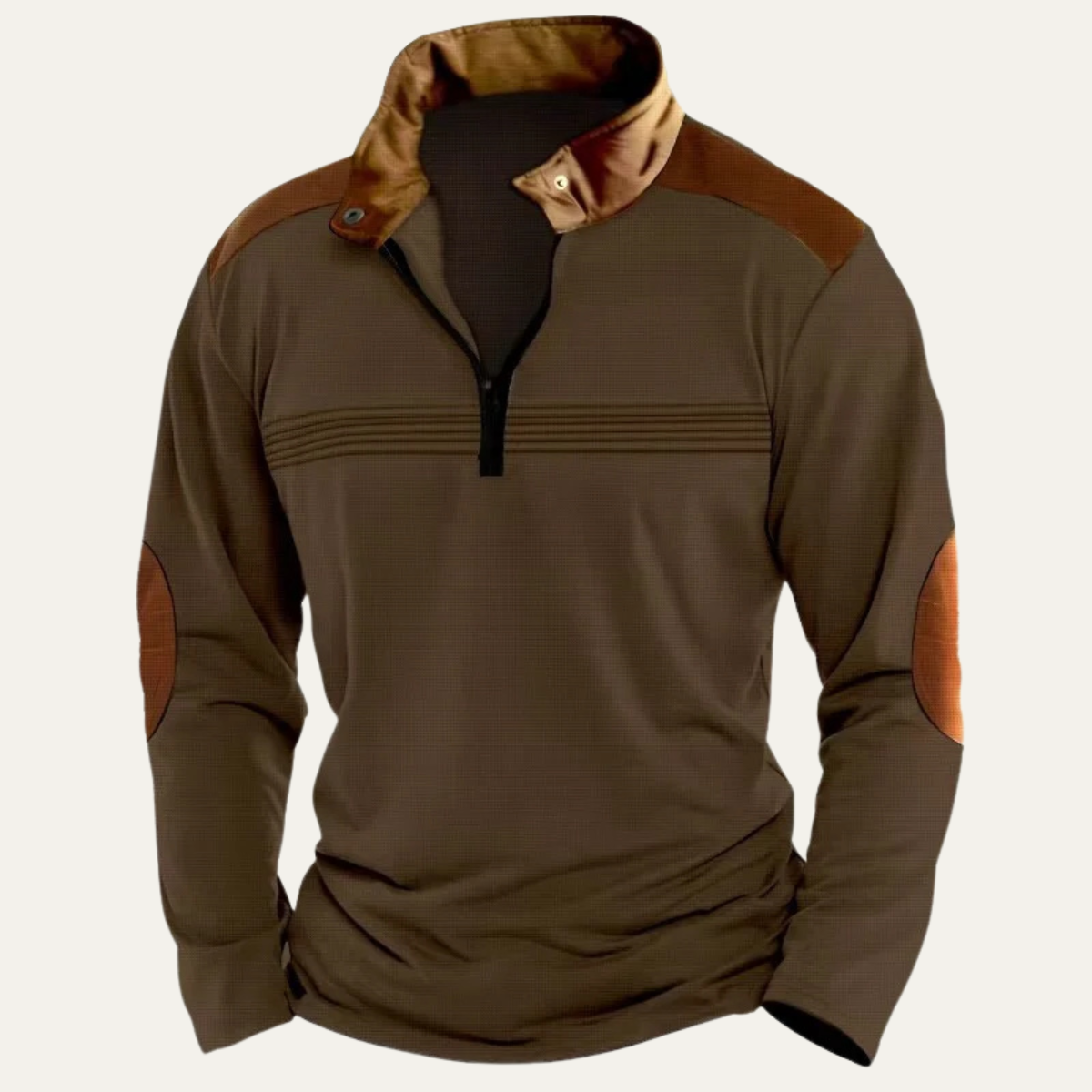 Classic Men's Vintage Zipper Neck Sweater