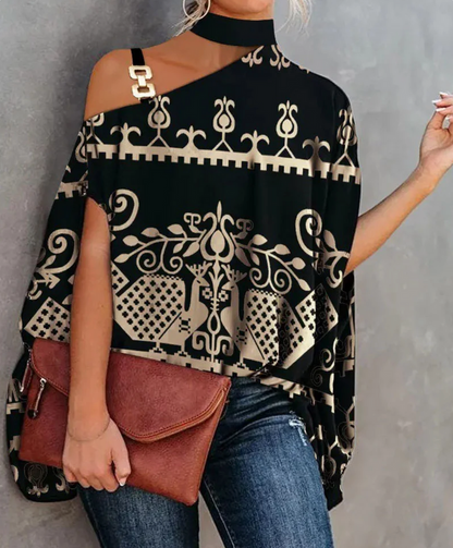 Ladies Loose Fit Off Shoulder Blouse
