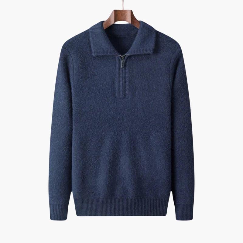Women's Soft Knit Half-Zip Winter Sweater - Olytrend