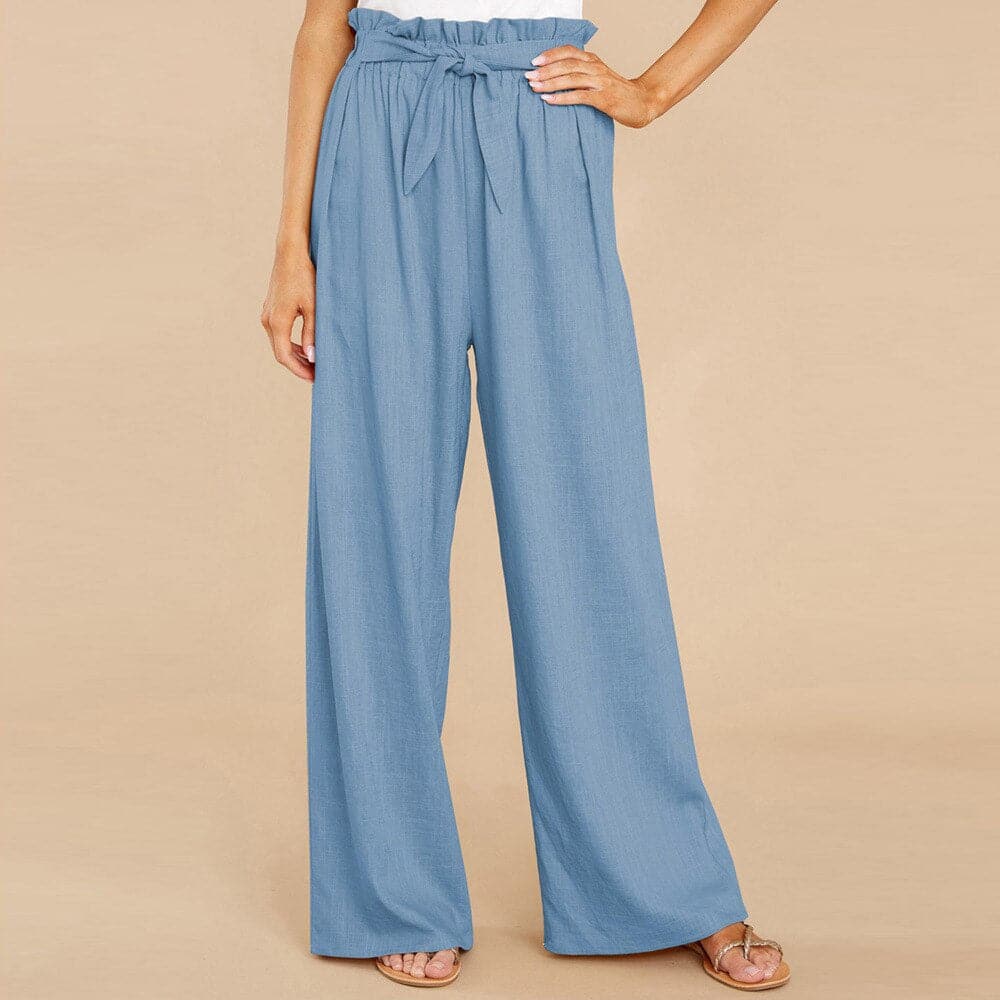Comfy Women's Wide Leg Pants with Elastic Waistband