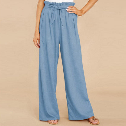 Comfy Women's Wide Leg Pants with Elastic Waistband