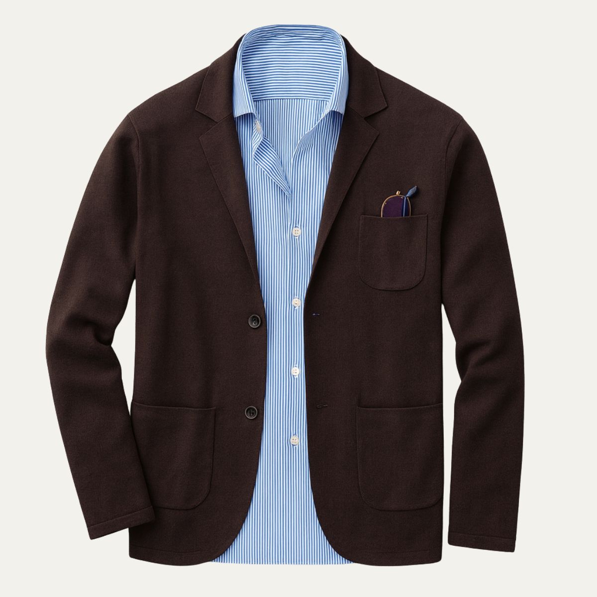 Classic Light Grey Suit Jacket for Men