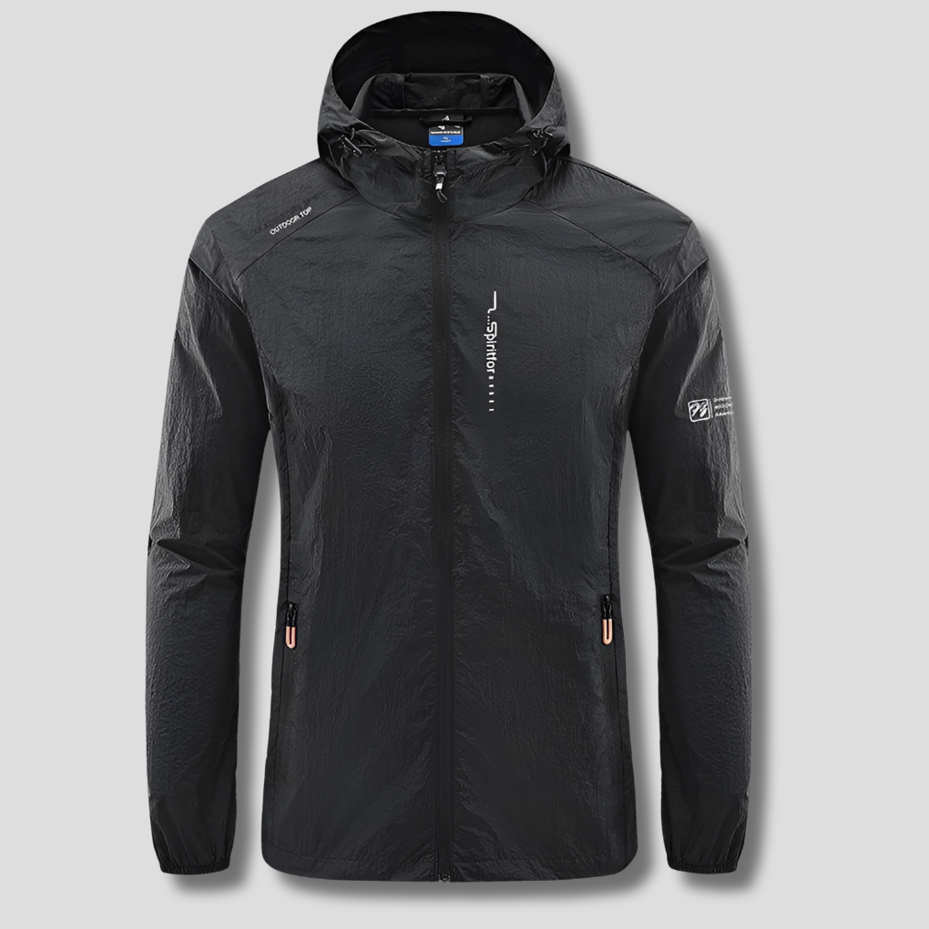 Men's Lightweight Water Resistant Hooded Summer Coat