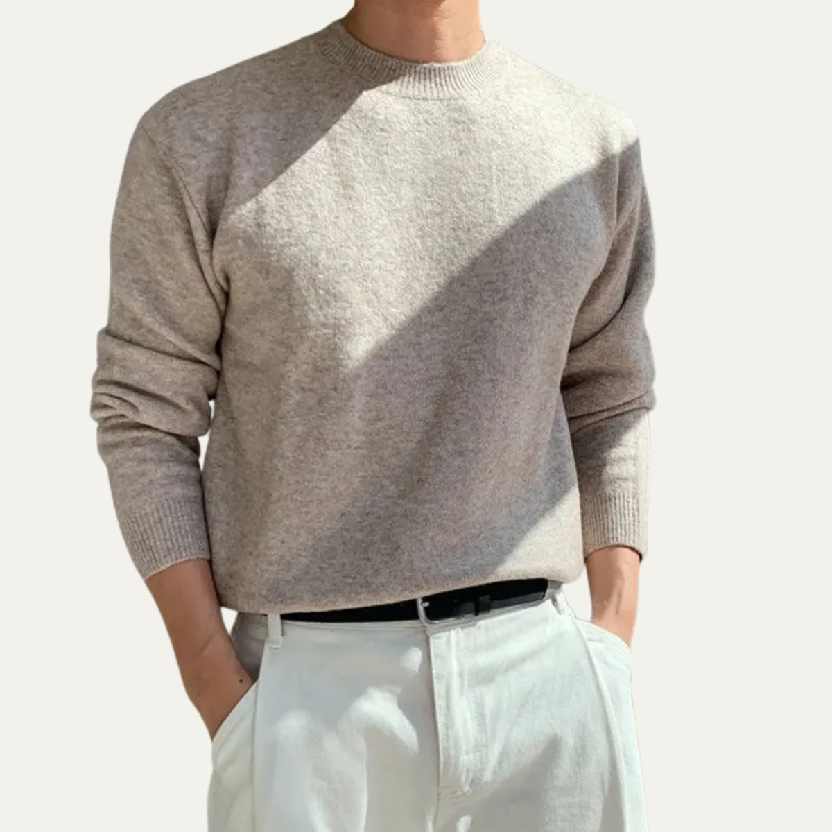 Simple Men's Classic Crew Neck Knitted Sweater