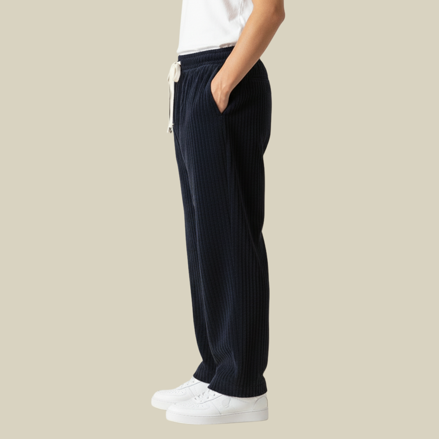 Relaxed Fit Men's Corduroy Casual Pants
