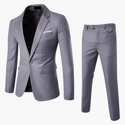 Men's Classic 2 Piece Suit Set with Jacket and Pants