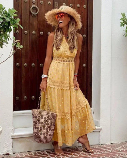Flowy Floral Women's Maxi Dress