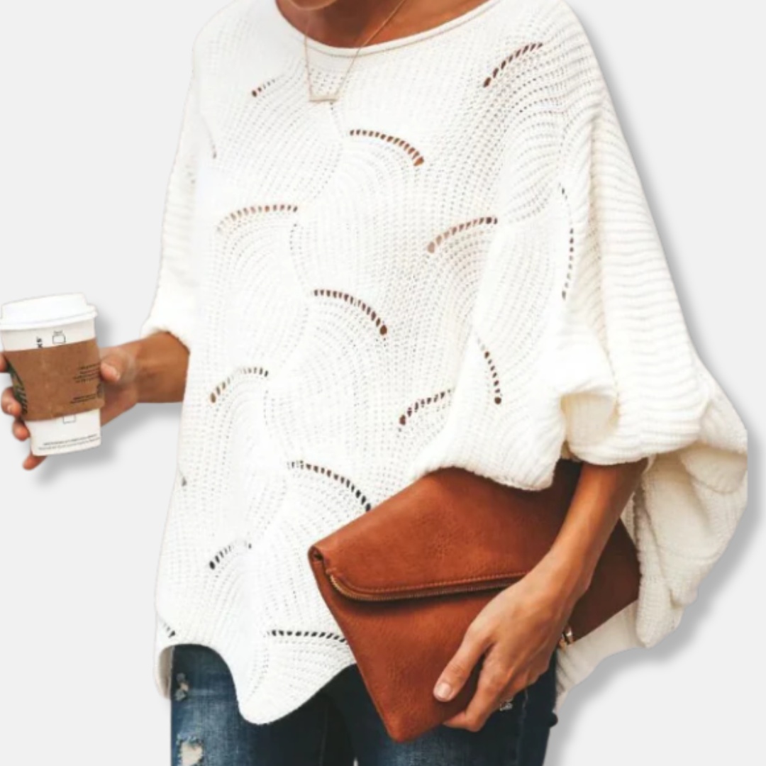 Cozy Oversized Sweater with Loose Fit Sleeves