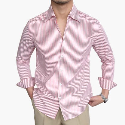 Classic Casual Shirt with Contrasting Trim
